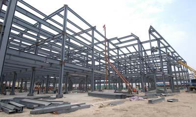 steel structure frame with multi-storey