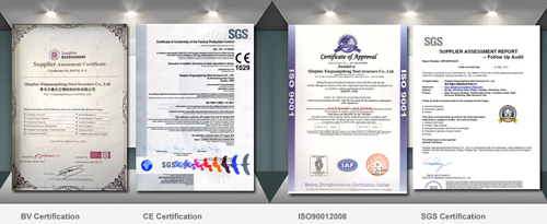 CE,BV, SGS and ISO 9001:2008 Certification
