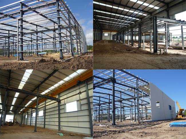 interior of Australia light steel structure workshop project with 5930 square meteres 