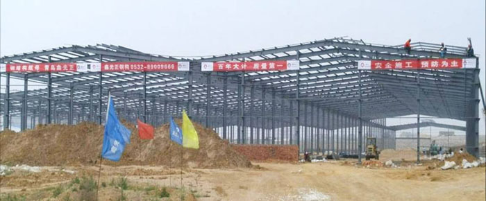 main steel structure frame of structural steel factory building construction